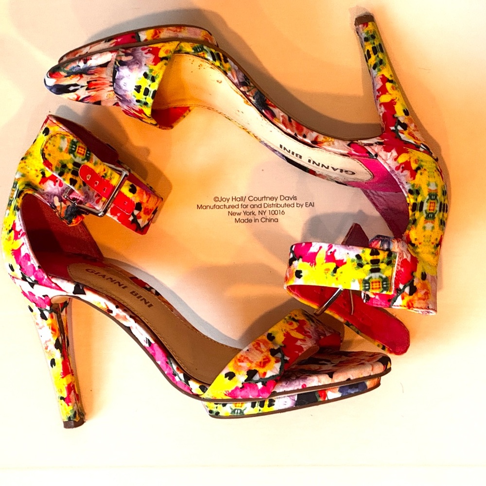 Kentucky derby Yellow and Pink Stiletto Heels
